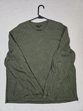 Banana Republic Olive Green Long Sleeve Knit Shirt XL 🌿 Cottagecore Utility